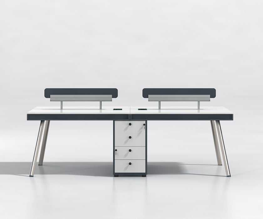 Office Series 4 seats staff table employee workstations with drawers DK-B1524