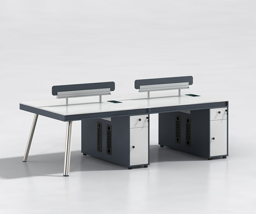 Office Series 4-6 seats staff table employee workstations with drawers DK-B1612D+DK-B16S12D
