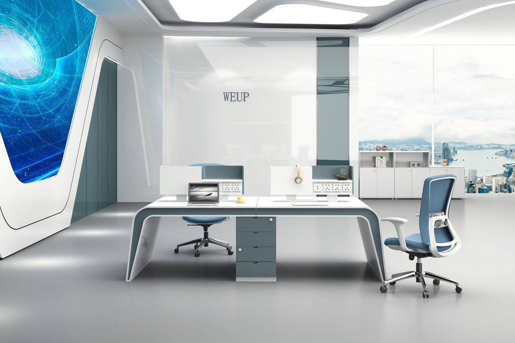 Office Series 2-4 seats staff table employee workstations with drawers WSF01 WSF05 WSF06  04