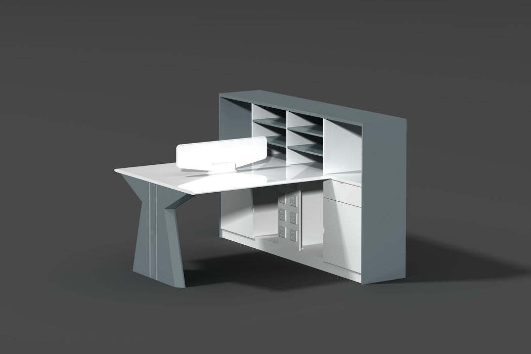 Office Series 2-4 seats staff table employee workstations with drawers WSF01 WSF05 WSF06  04